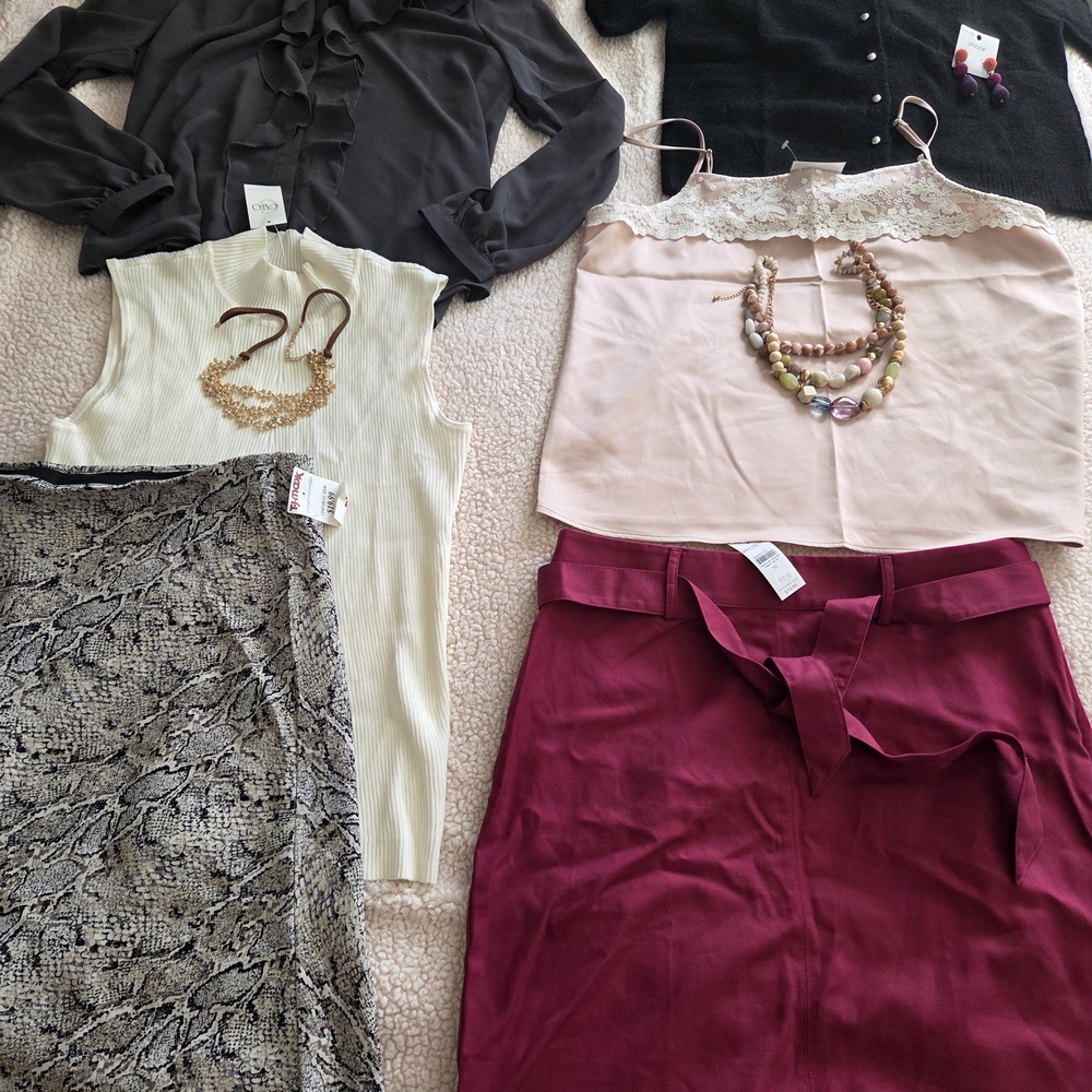 Bundle Collection: Gray, Cream, Pink, and Red Apparel